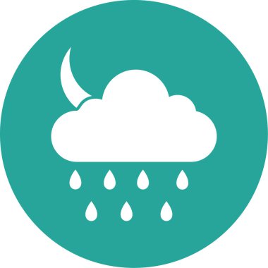 Yağmur. Web simgesi basit illüstrasyon