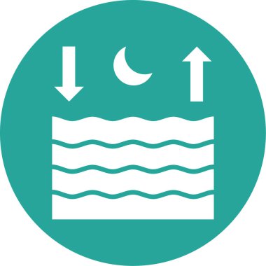 Su gelgit simgesinin vektör illüstrasyonu