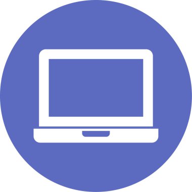 Dizüstü bilgisayar simgesinin vektör çizimi