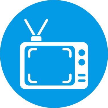 Soyut arkaplanda televizyon simgesi izole edildi