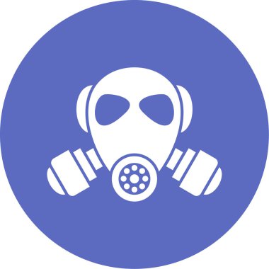 Gaz maskesi simgesinin vektör illüstrasyonu