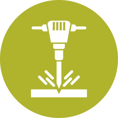 Bir matkap simgesinin vektör illüstrasyonu