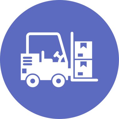 dağıtım kamyonu simgesi, vektör illüstrasyonu