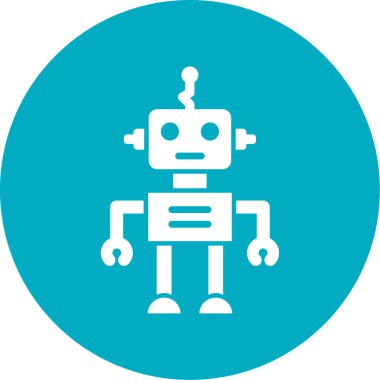 Robot simgesinin vektör illüstrasyonu