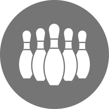 Bowling topu ikonu vektör illüstrasyonu