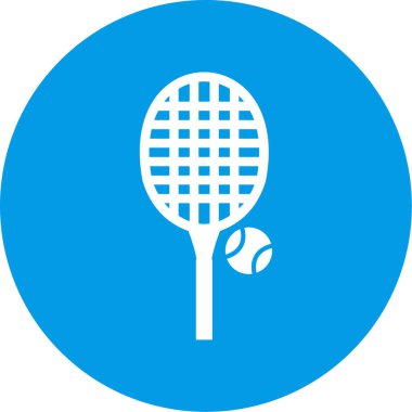 Tenis topu ikonu vektör illüstrasyonu