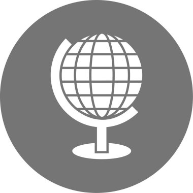 Küre. Web simgesi basit illüstrasyon