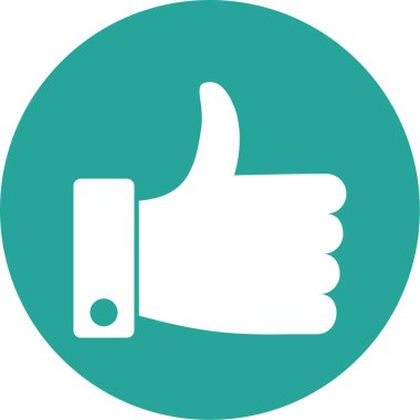 Başparmak yukarı. Web simgesi basit illüstrasyon