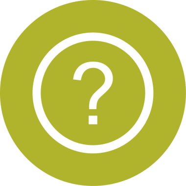 Moda Biçimli İzole Arkaplanda Soru İşareti Simgesi