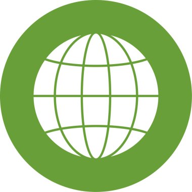 Küre. Web simgesi basit illüstrasyon