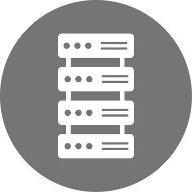 veritabanı. Web simgesi basit illüstrasyon