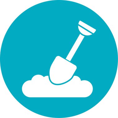 kürek simgesi vektör illüstrasyonu