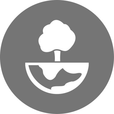 Ağaç simgesinin vektör illüstrasyonu