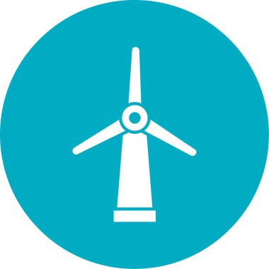 Modern yel değirmeni simgesinin vektör çizimi