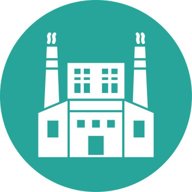 Fabrika simgesi, vektör illüstrasyonu