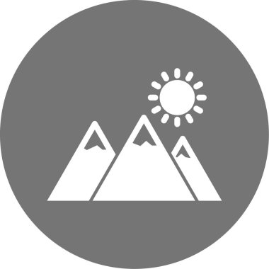 dağ simgesinin vektör illüstrasyonu