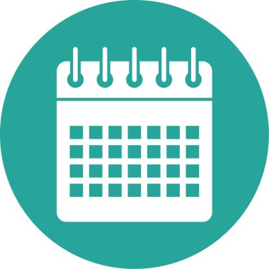 Takvim simgesi vektör illüstrasyonu