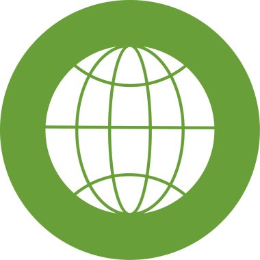 Küre. Web simgesi basit illüstrasyon