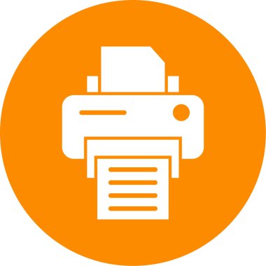 Yazıcı. Web simgesi basit illüstrasyon