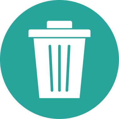 Moda biçimi izole edilmiş arkaplanda çöp kutusu simgesi