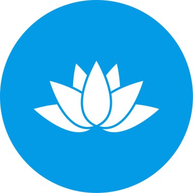 Nilüfer çiçeği simgesi, vektör illüstrasyonu