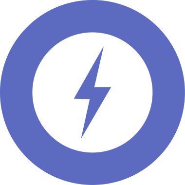 Şimşek simgesinin vektör illüstrasyonu