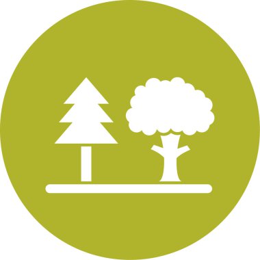 ağaçlar ikon vektör illüstrasyonu