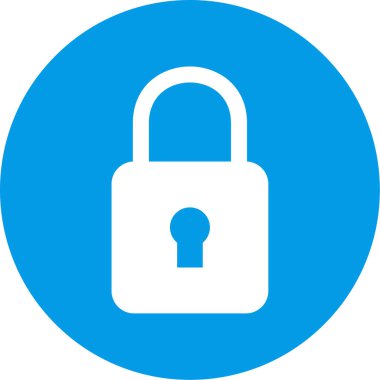 Kilit. Web simgesi basit illüstrasyon