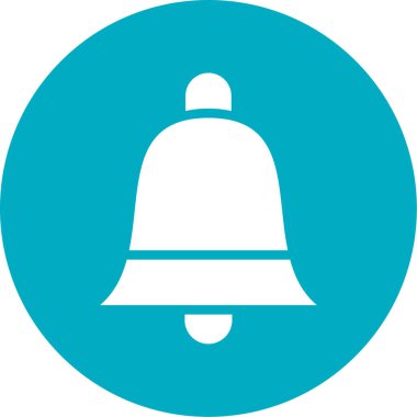 Tek bir çan simgesinin vektör illüstrasyonu