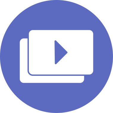 Video oynatıcı ikon vektör illüstrasyonu