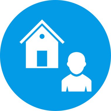 Bir ev simgesinin vektör illüstrasyonu