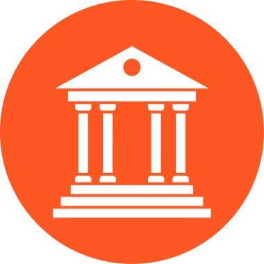 Banka simgesi, vektör illüstrasyonu