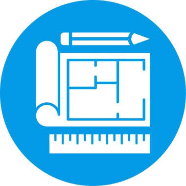 Yapı ve yapı simgesinin vektör illüstrasyonu