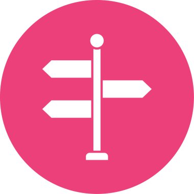 yön işareti simgesi, vektör illüstrasyonu