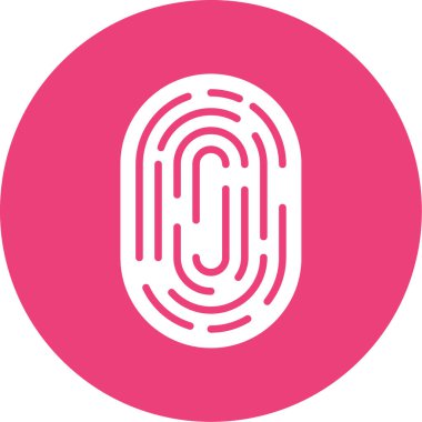 parmak izi vektör simgesi modern basit illüstrasyon