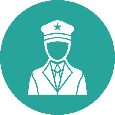 Bir polis simgesinin vektör illüstrasyonu