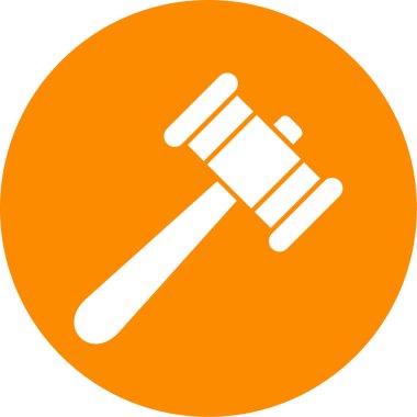 Açık arttırma çekiç ikonu vektörü web ve mobil uygulama tasarımınız için beyaz arkaplanda izole edildi, tokmak logosu kavramı