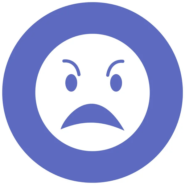 Cara Emoticon Ícone Web — Vetor de Stock