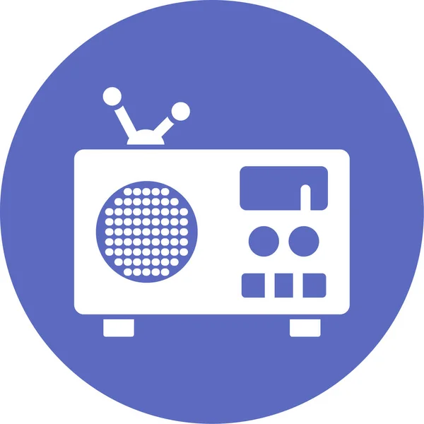 Ραδιόφωνο Web Εικονίδιο Απλό Σχεδιασμό — Διανυσματικό Αρχείο