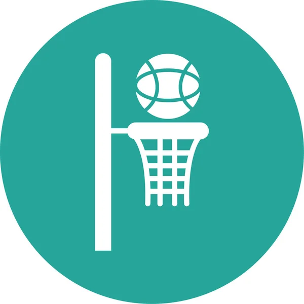 Baloncesto Icono Web Diseño Simple — Vector de stock