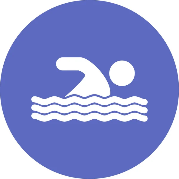 Piscina Icono Web — Vector de stock