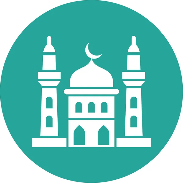 Иконка Мечети Векторная Иллюстрация — стоковый вектор