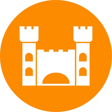 Şato. Web simgesi basit illüstrasyon