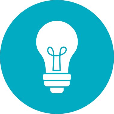 Beyaz arka plan, vektör, illüstrasyon izole ampul düz simgesi