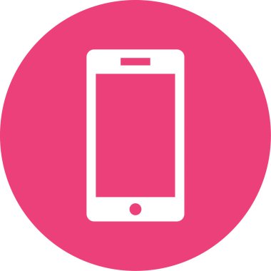 mobil simge, illüstrasyon, renk arkaplanı üzerindeki vektör