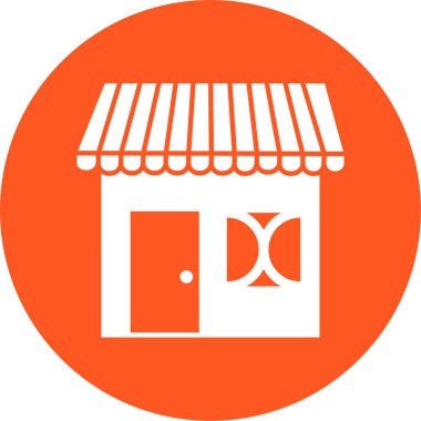 Dükkan. Web simgesi basit illüstrasyon