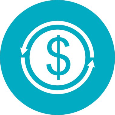 Dolar işareti simgesi, vektör çizimi