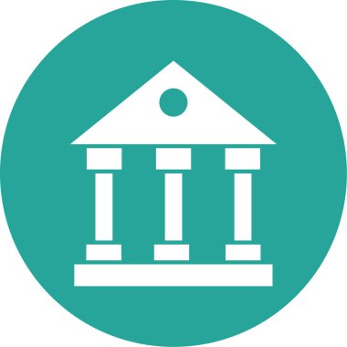 Banka mı? Web simgesi vektör illüstrasyonu