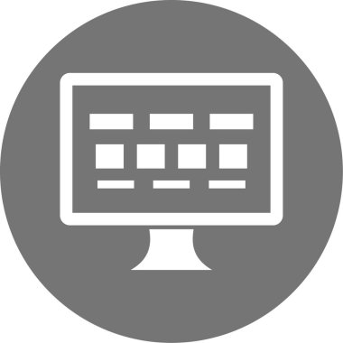 vektör lcd simgesi illüstrasyonu