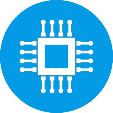 Çip simgesinin vektör illüstrasyonu